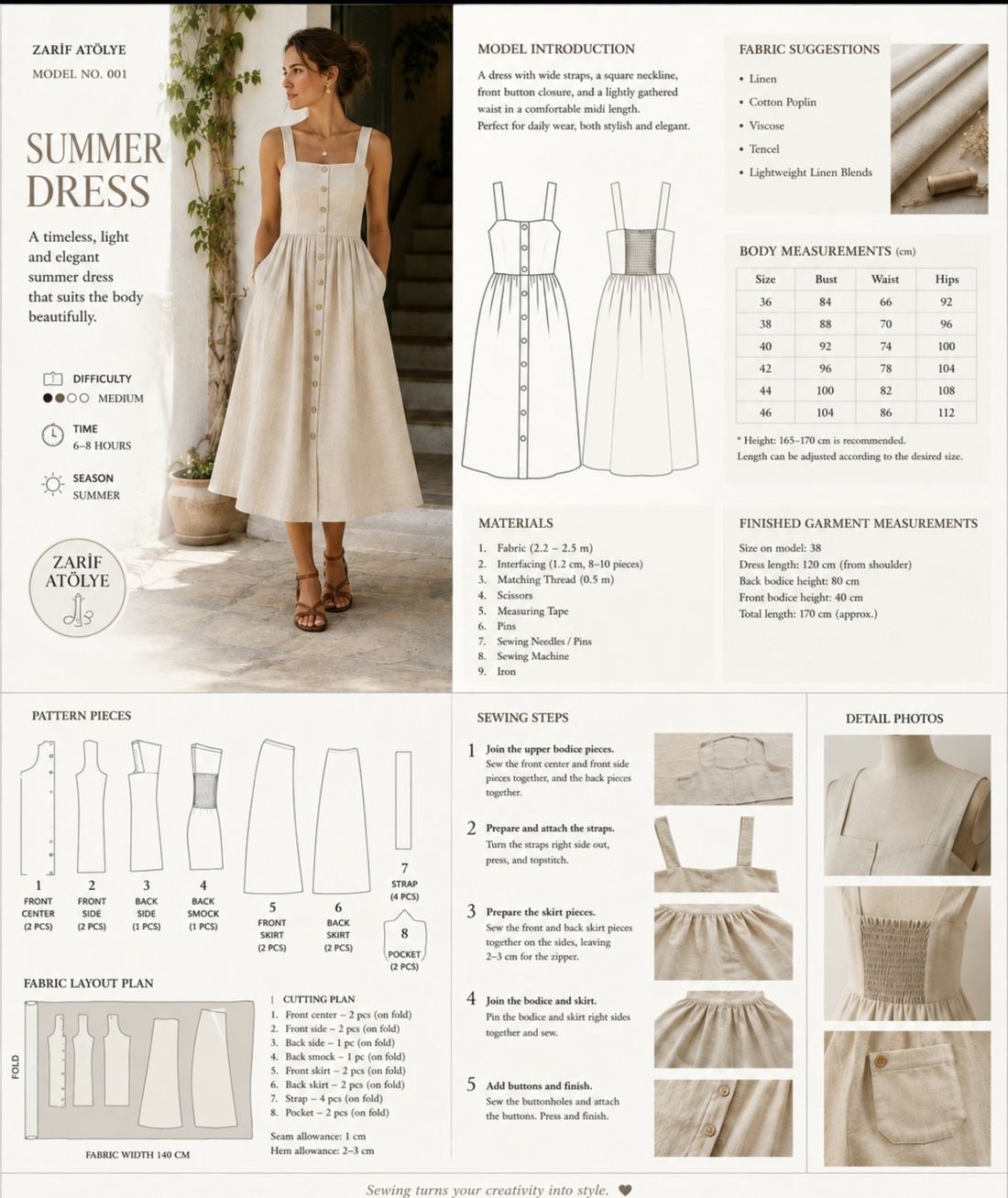 Zarif Atelier Model No. 001 — Summer Dress