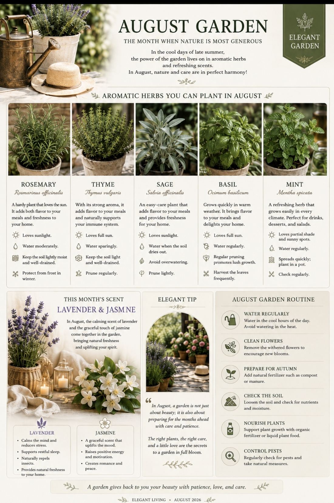 The August Garden — Aromatic Herbs
