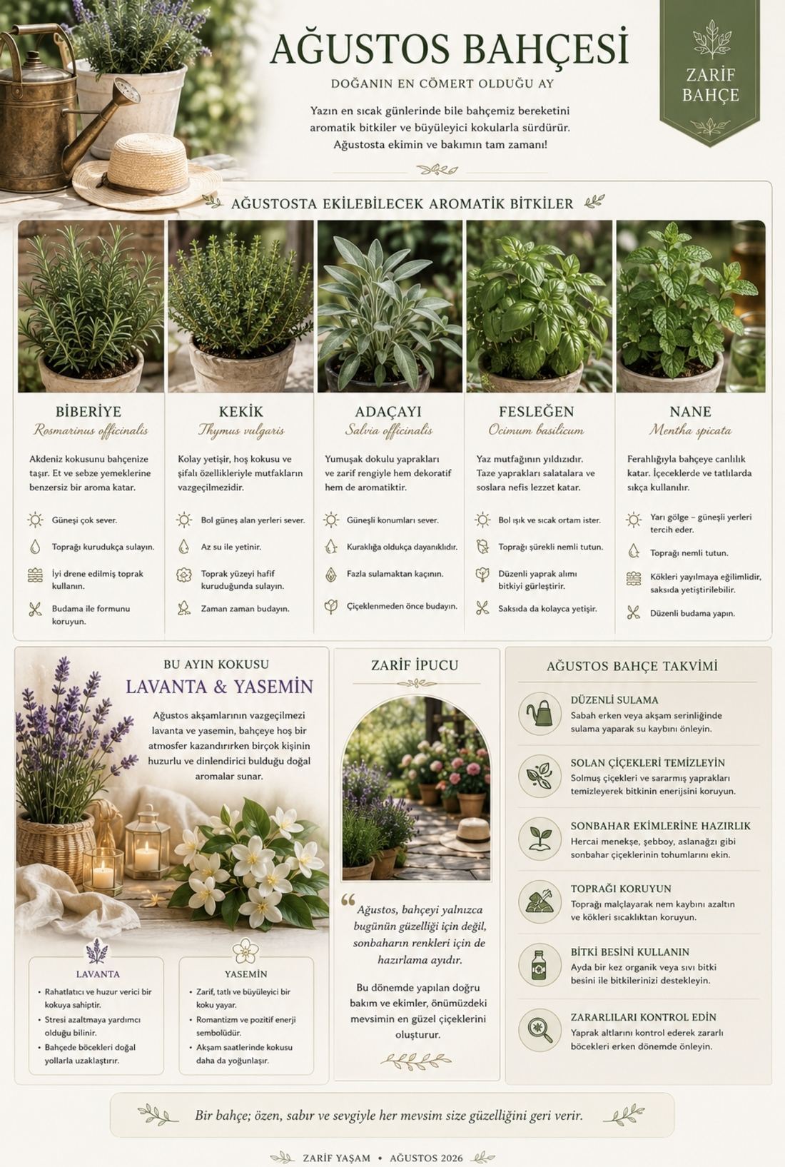 Ağustos Bahçesi — Aromatik Bitkiler