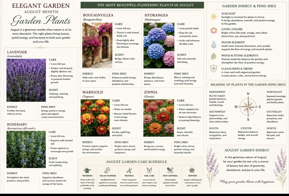 The Elegant Garden — August Flowers