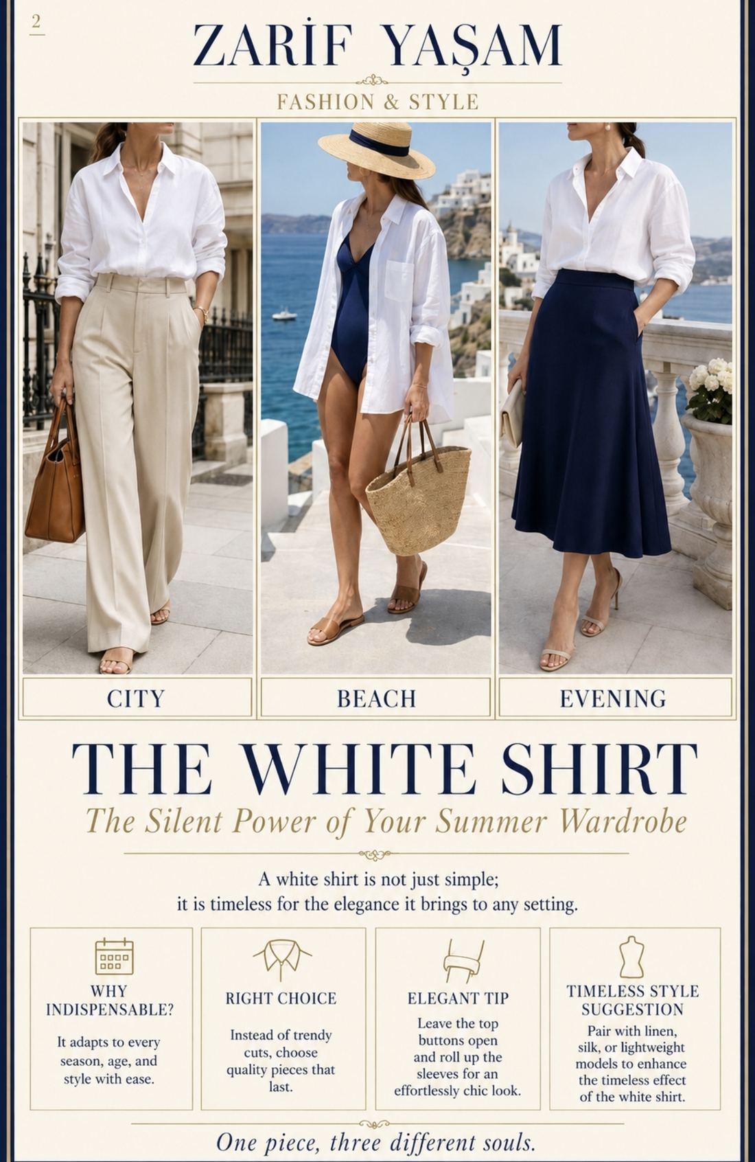 The White Shirt — City, Beach, Evening