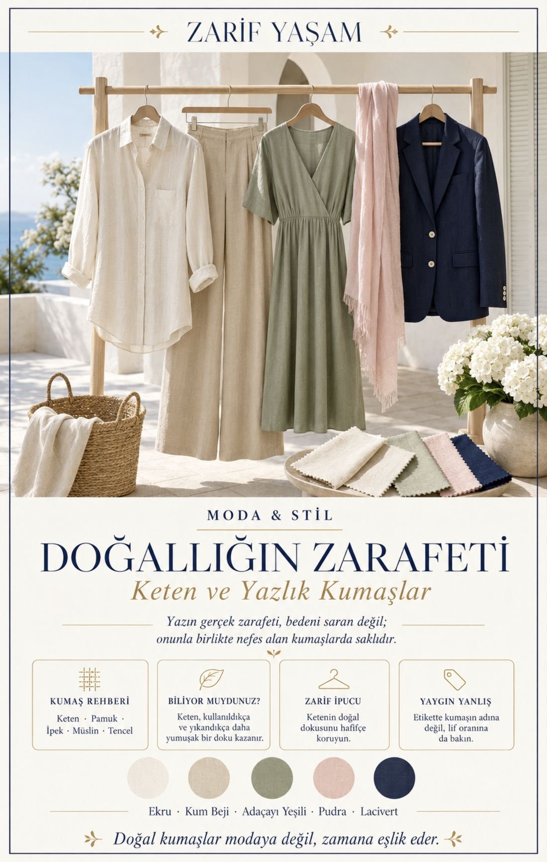 Doğallığın Zarafeti — Keten ve Yazlık Kumaşlar